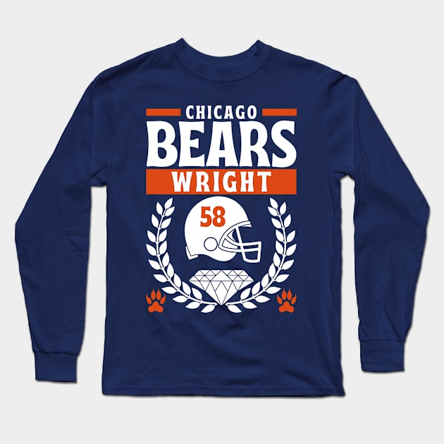 Chicago Bears Wright 58 Edition 2 Long Sleeve T-Shirt by Astronaut.co